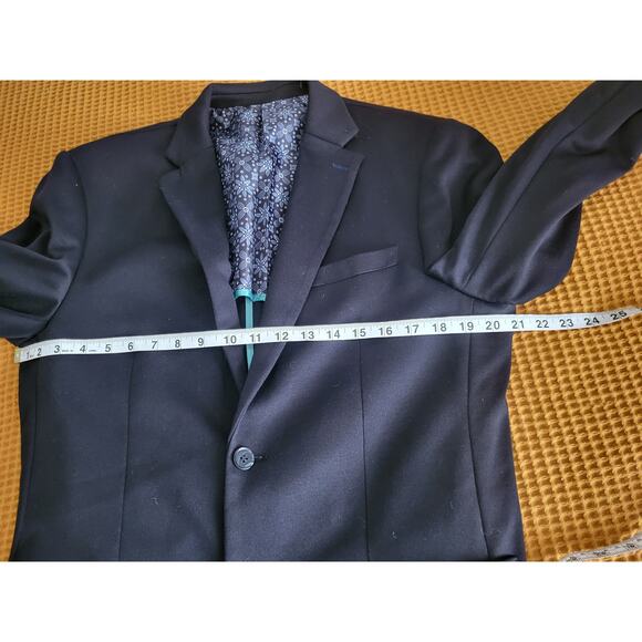 Tom Baine Tailored Collection Cotton Blend Black Blazer Sport Coat M 40 - Picture 3 of 7